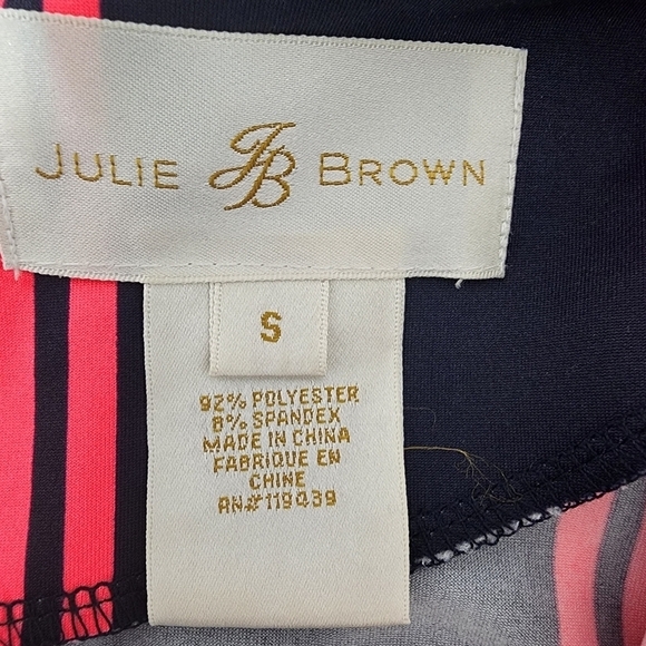 Julie Brown Geometric A-line pink Blue Dress Size S - Picture 3 of 10